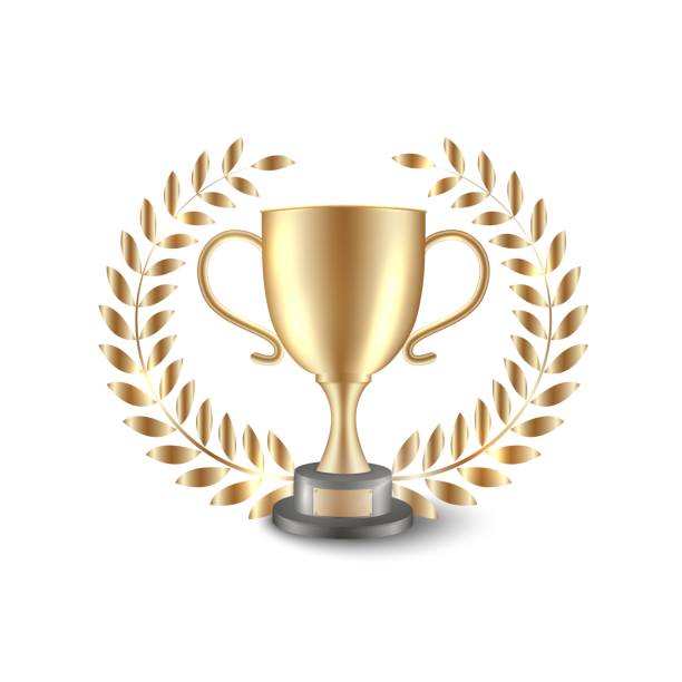istock Trophy chempion cup. Golden winner prize. Vector sport championship award 1409193716