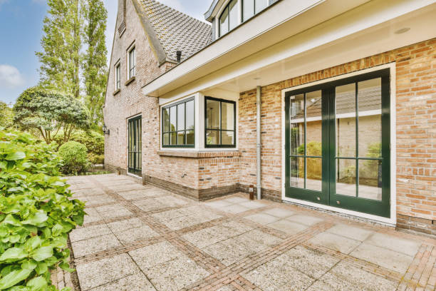 istock Exterior of cozy paved patio 1409196592