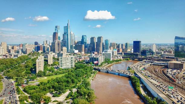 istock Philadelphia skyline Aerial 1409197429
