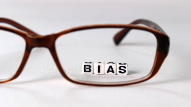 The concept of biased views judged by appearances. stock photo