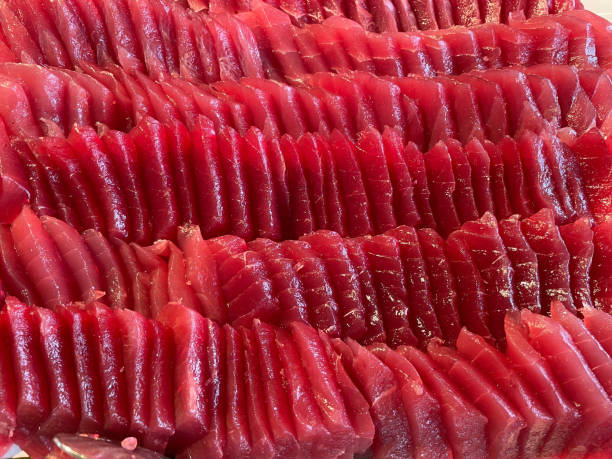 plato de sashimi hawaiano ahi - tuna steak fillet food plate fotografías e imágenes de stock