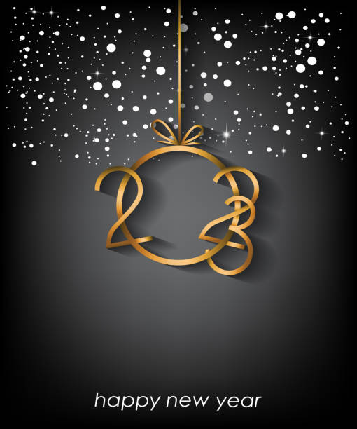 2023 frohes neues jahr hintergrund für ihre saisoneinladungen, festliche poster, grußkarten. - invitation elegance dinner backgrounds stock-grafiken, -clipart, -cartoons und -symbole