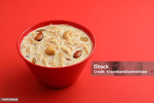 Vermicelli Pudding Kheer Stock Photo - Download Image Now - Vermicelli, Mousse - Dessert, Bowl