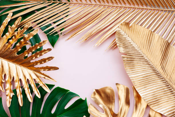 istock Creative nature layout made of tropical leaves. 1409213660