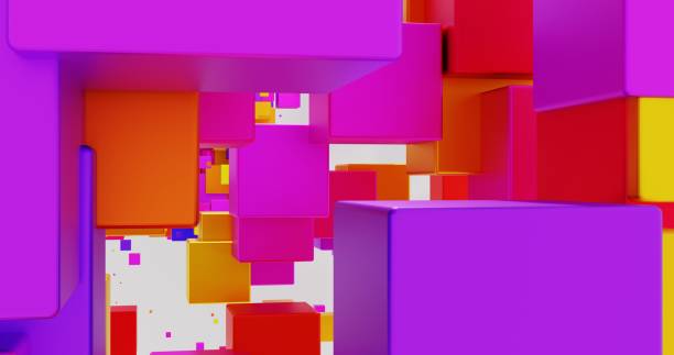 istock 3D rendering of an abstract background made of multicolored cubes 1409220568