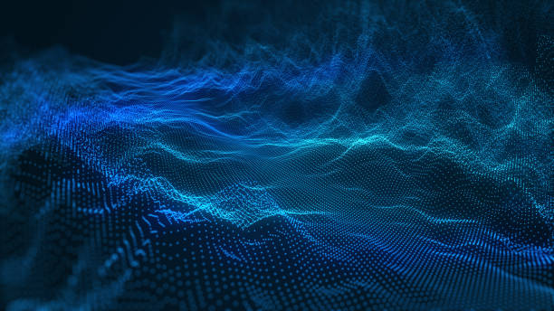 istock Digital Particle Wave Street Road Field Technology Background 1409220616
