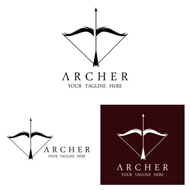 istock Athena Minerva Silhouette with , Royal archer Logo Design 1409226653