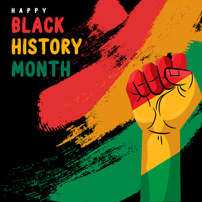 black history month day icon background vector design commemorating africa