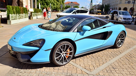 Warsaw, Poland. 23 June 2022. McLaren 540C at the city streets.