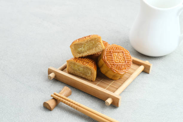 istock Moon Cake, traditional Chinese snack 1409239048