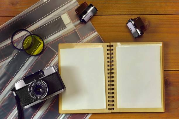 istock Photo Album, Camera & Films on the Table 1409239254