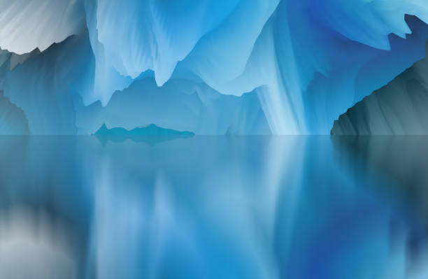 istock Magical world. Abstract Landscape, surreal lake and reflections. art, creativity and imagination. 3d illustration 1409246152