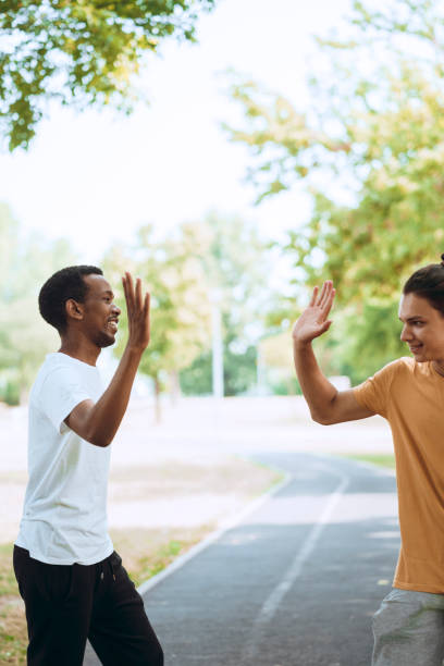 istock Friends working out together outdoor 1409247517