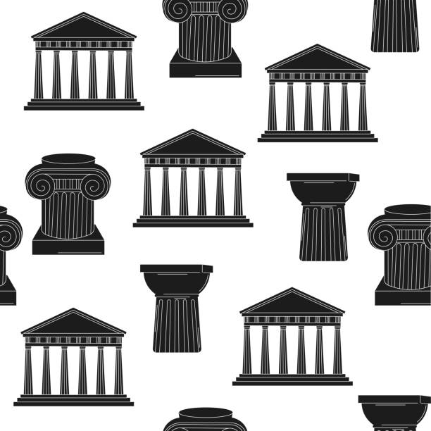 drukować - stability architecture roman decoration stock illustrations
