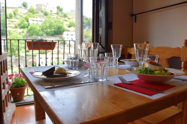 istock Restaurant table with dishes from the daily menu ready to be tasted. 1409253944