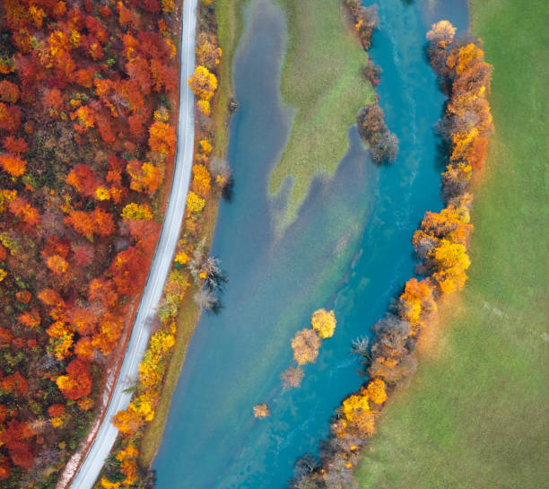 istock Aerial View On Road In Beautiful Countryside 1409254620