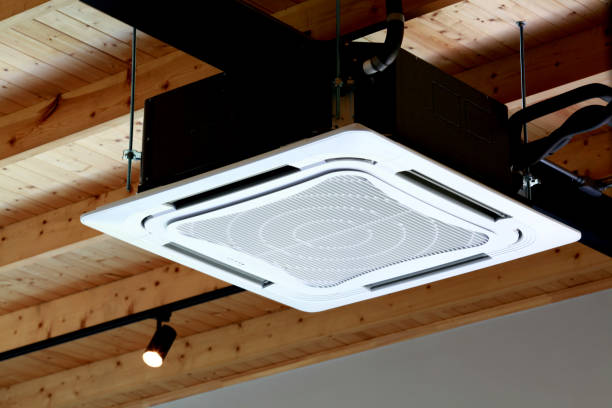 istock air condition on wooden ceiling 1409255335