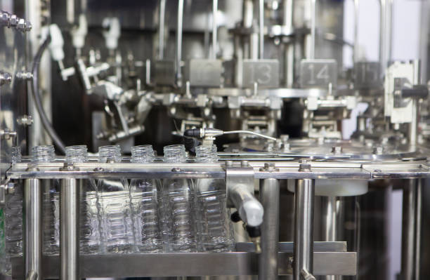 istock Process of water bottling plant. 1409255639