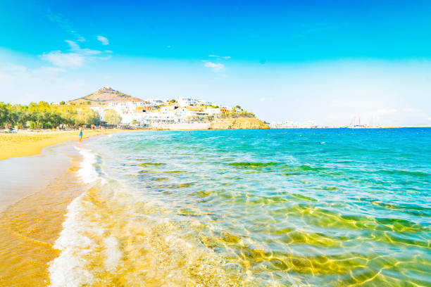 istock Romantic beach at greek island 1409256928