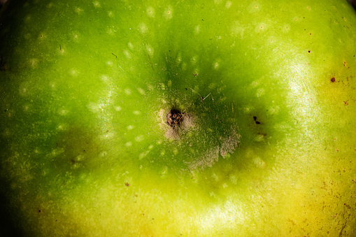 Close up shot of an apple