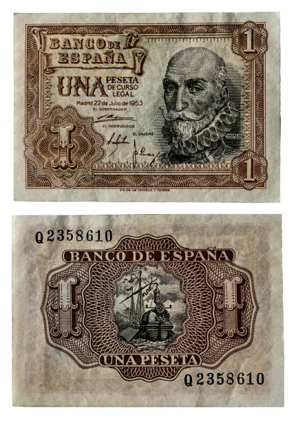 istock Spanish Peseta - One peseta bill from 1953. 1409259271