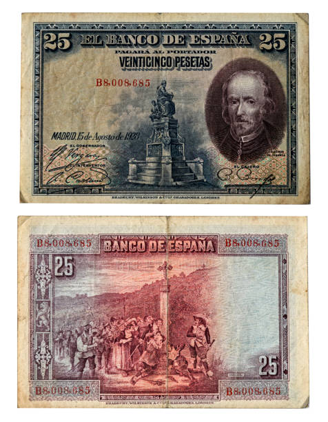 istock Spanish peseta - 25 peseta banknote from 1928 1409259277