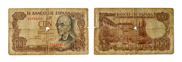 istock Spanish peseta - 100 peseta bill from 1970 1409259302