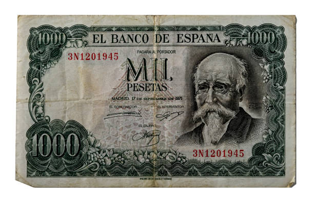 istock Spanish peseta - 1000 pesetas bill from 1971 1409259310