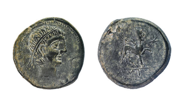 istock Iberian copper coin - Ace - Obverse and reverse. 1409259441