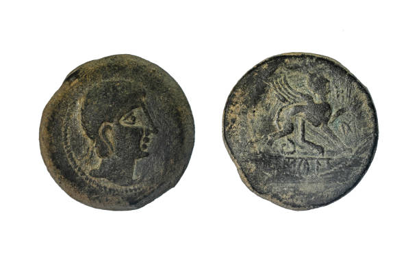 istock Iberian copper coin - Ace - Obverse and reverse. 1409259453