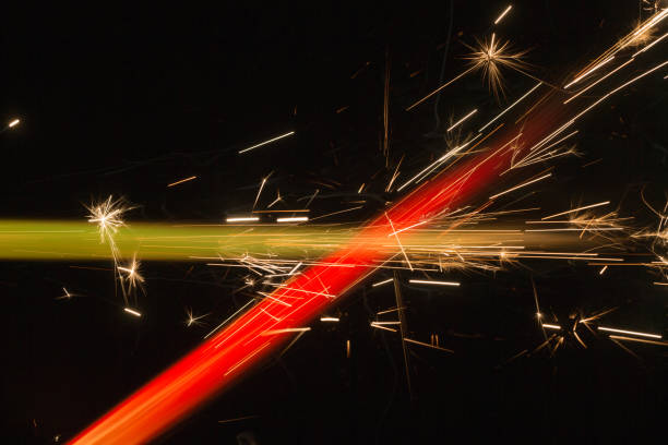 istock red and green flames with sparks 1409262777