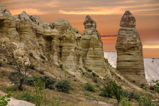 istock Mountain landscape panoramic view. Cappadocia, Turkey. Goreme national park. 1409268221