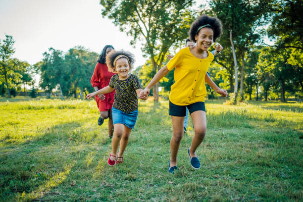 istock Playful multiracial family in the park 1409268568