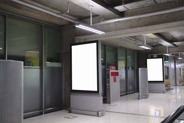 istock Blank billboard in subway station. 1409268739