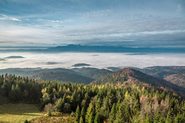 istock Sunrise at Tatra mountains in autumn, Poland 1409270179