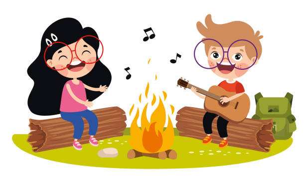 Kids Camp Fire Illustrations, Royalty-Free Vector Graphics & Clip Art -  iStock
