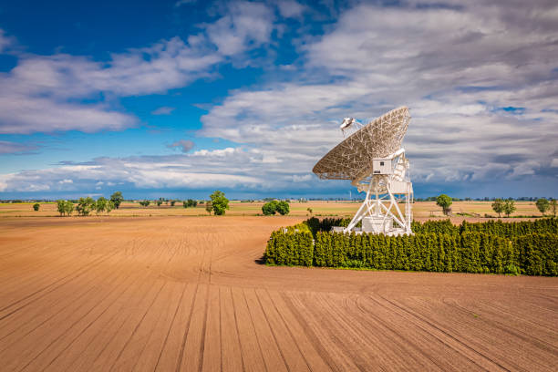 istock Observatory astronomical on brown filed in Poland. 1409270508