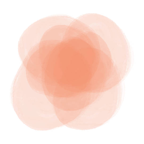 Peach Colored Watercolor Circle Splashes Isolated. Watercolor Circles or Spots Abstract Background. Design Element for Greeting Cards and Labels.Watercolor Splash with multilayered translucent effect. Peach Colored Watercolor Circle Splashes Isolated. Watercolor Circles or Spots Abstract Background. Design Element for Greeting Cards and Labels.Watercolor Splash with multilayered translucent effect. Fashion, beauty, posters and banners graphic design. backgrounds pink scrapbook abstract stock illustrations