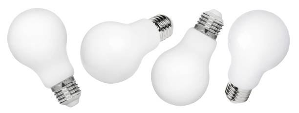 istock Collection of light bulbs on white 1409276738