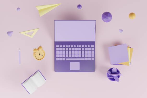 istock Online education and school at home concept. 3D render. 1409279094