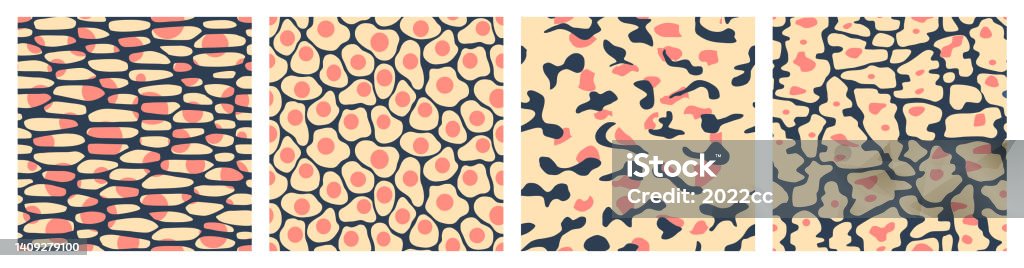 Line Pattern Style Rashes Seamless Patterns With Irregular Lines And Spots Stock Illustration ...