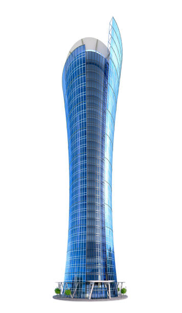 istock Realistic skyscraper building isolated on white background. 3d illustration 1409283166