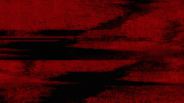 istock Glitch noise static television VFX pack. Visual video effects stripes background, CRT tv screen no signal glitch effect 1409283907