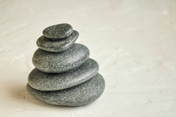 istock Concepts like spa stones treatment scene, zen, white background 1409284021