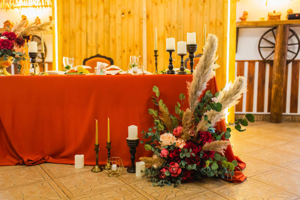 istock Wedding decor in restaurant. Wedding ceremony 1409287906