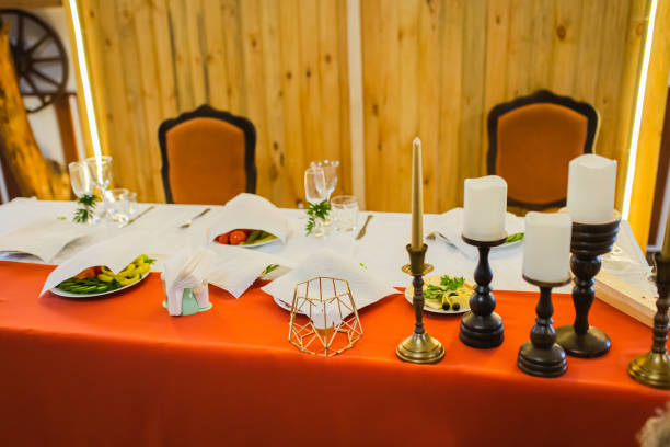 istock Wedding decor in restaurant. Wedding ceremony 1409289157