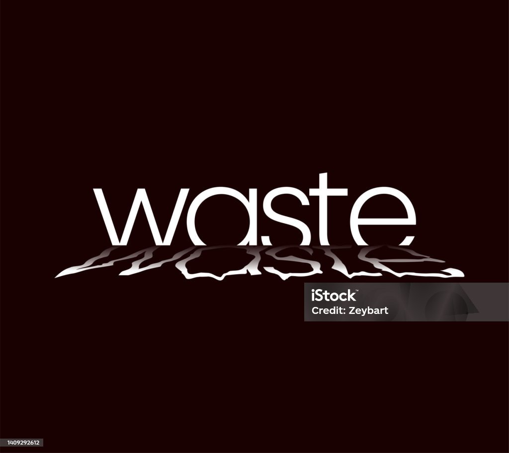 Disposal Lettering Waste Letter Typography Design Stock Illustration - Download Image Now ...