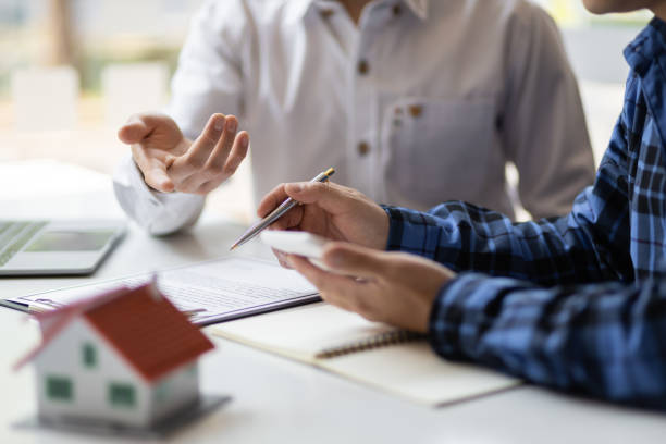 Mortgage broker having a meeting with a client