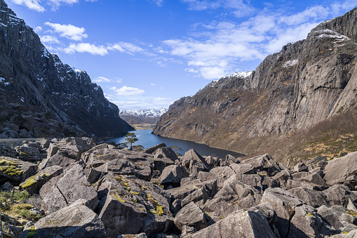 Gloppedalsura, or Gloppura, is a scree in Gloppedalen, Rogaland, Norway, in the Gjesdal and Bjerkreim municipalities. It is one of the largest screes in Scandinavia and Northern Europe.