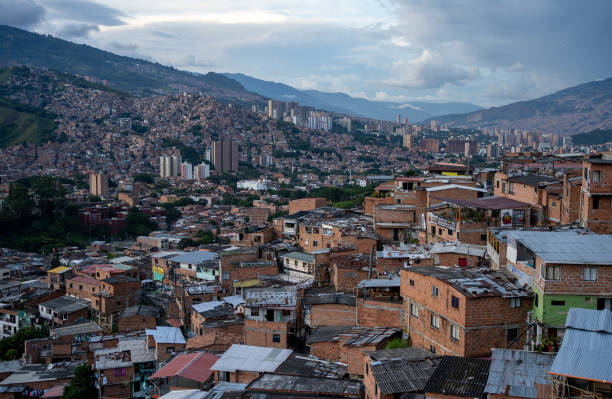 istock Medellin city skyline at dusk 1409304128